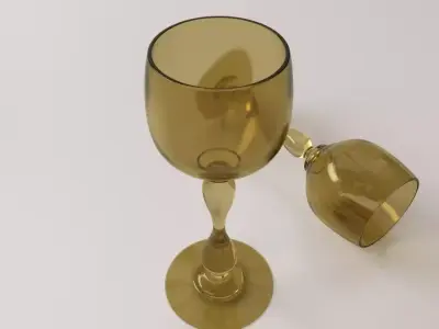 Wine Glass v2 3D model