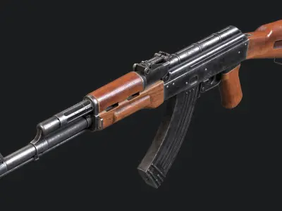 AKM game model Free low-poly 3D model