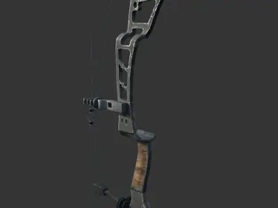 Hunting bow Low-poly 3D model