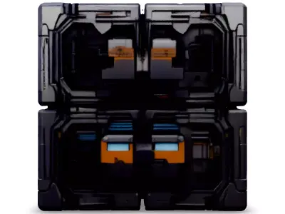 Modular SciFi Cube Game Asset Low-poly 3D model