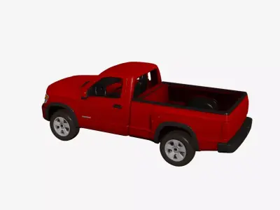 Realistic Pickup Truck 3D Model Modern Utility Vehicle 3D model