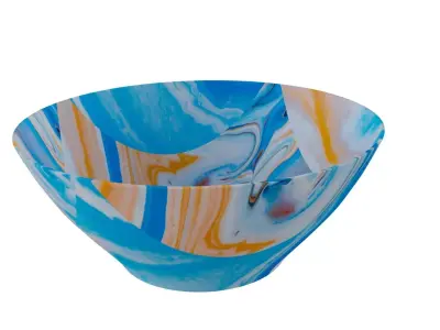 Bowl in Blue pattren 3D model purchase