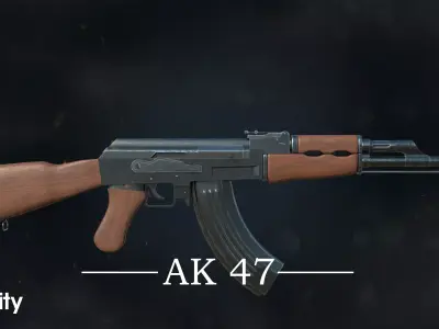 AK-47 game-ready ak - rifle 3D model