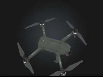Realistic Tactical Military Drone  Game Ready Low-poly 3D model