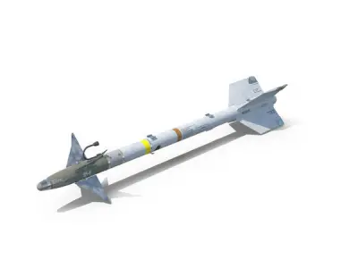 Aim 9 Sidewinder Missile Low-poly 3D model