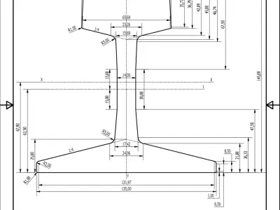 British Standard-EN13674  46E4  rail 3D model
