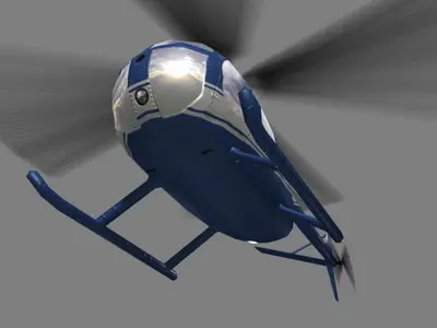 Hughes500 V3 Helicopter Low-poly 3D model