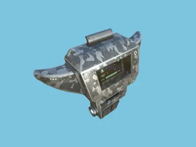 SciFi Backpack 01 Military - Character Fashion Design Low-poly 3D model