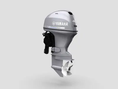 Yamaha F40F Marine Outboard Engine 3D model