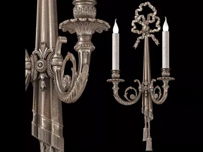 proantic Pair Of Bronze Wall Light 3D model