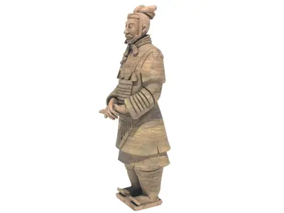 Terracotta Warriors statue 1 Low-poly 3D model