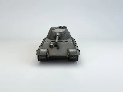 Low Poly Tiger II Ausf G heavy tank Low-poly 3D model