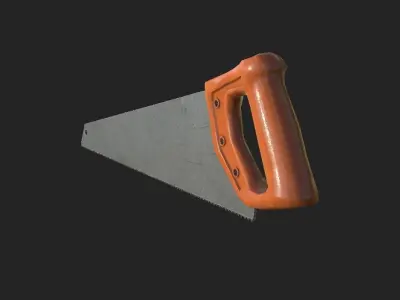 Hand Saw Low-Poly Game Ready Low-poly 3D model