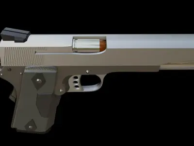 Lowpoly Handgun Model pistol Low-poly 3D model
