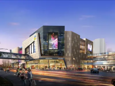 3Dmax fashion city commercial square building 444 3D model
