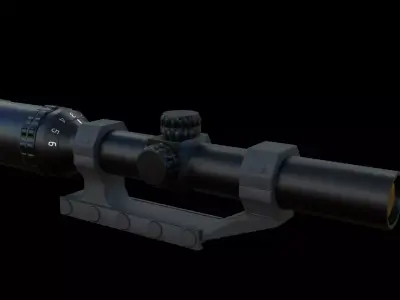 Scope 1-6X Zoom Low-poly 3D model
