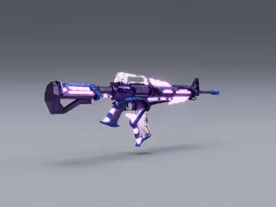 Weapon M16A4 Low-poly 3D model