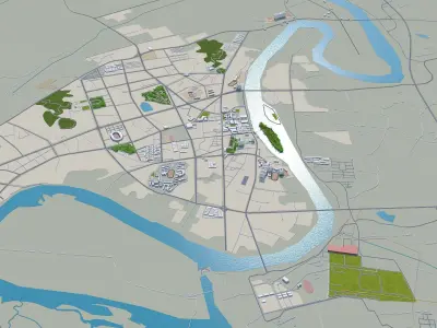 Leiyang Hengyang Hunan China 18km Free low-poly 3D model
