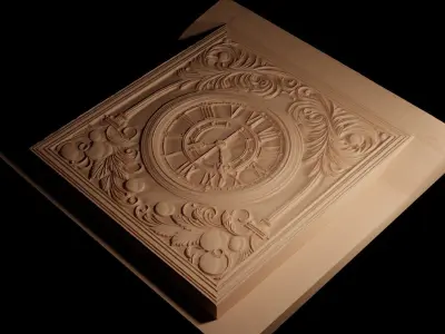 Clock CNC 3d Print High Relief Sand Casting 3D print model