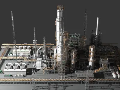 Petroleum Refinery 3D model