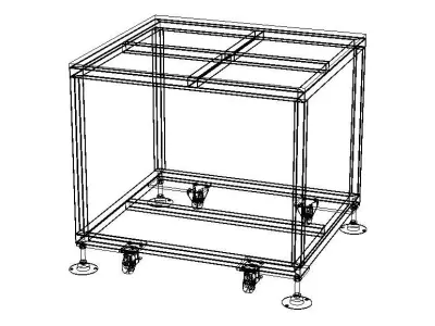 Mobile Steel Workbench WL89 3D model