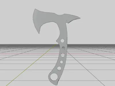Throwing Axe Low-poly 3D model