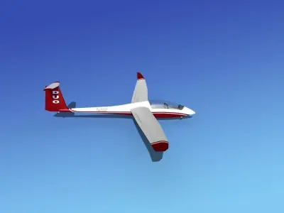 Duo Discus Sailplane 3D model 2