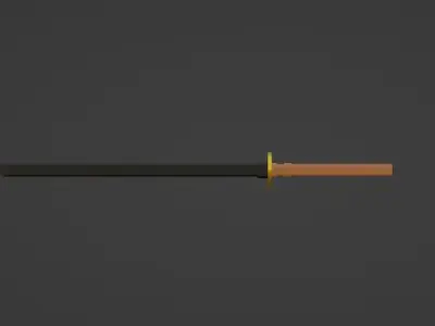 Simple Samurai Sword - Katana Free low-poly 3D model
