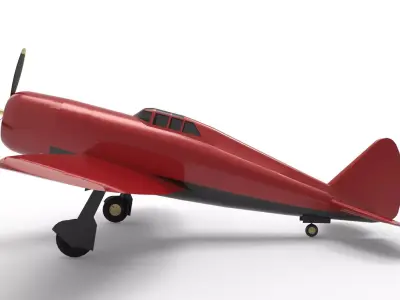 The Republic P-47 Thunderbolt Low-poly 3D model