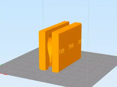 80 100 120g Fishing Sinker Mold 3D model