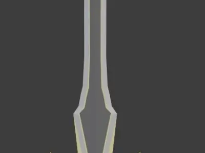 Fantasy Sword Low-poly 3D model 6