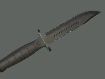 Military Knife Low-poly 3D model