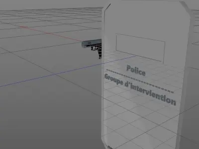 Bouclier et M9 Free 3D model