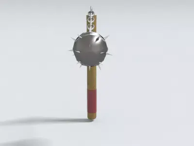 laos Game Medieval Flail Low-poly 3D model