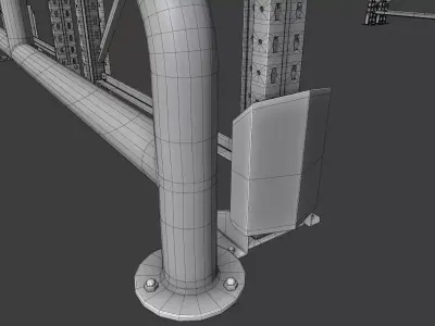 Warehouse Shelf for Pallet Storage 3D model
