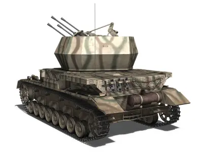 Flakpanzer IV - Wirbelwind - s SS-PzAbt 102 3D model