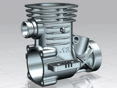 Engine case rear 3D model