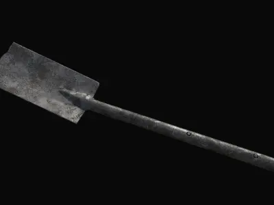 shovel 3D model 2