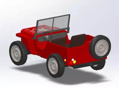 Old Jeep Wrangler 3D Model Free 3D model