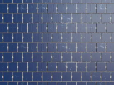 Blue Industrial Container Panel Metal Plate PBR Seamless Texture