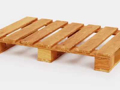 Pallet V3 - Wooden Shipping Platform 3D model
