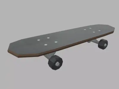 Low Poly Skate 02 Low-poly 3D model