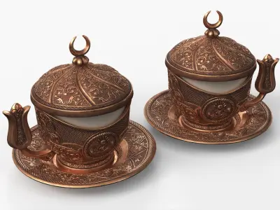 Traditional Arabic Cookware Collection 3D model