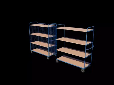 Industrial shelve 3D model