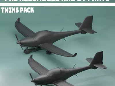 Aquila A-211 Twins Pack V3 3D print model