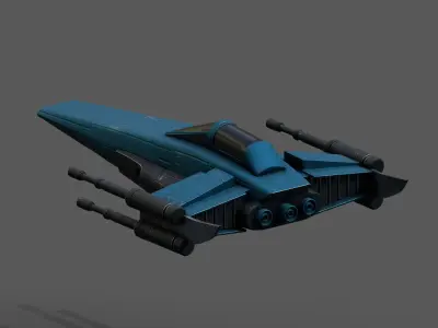 Spaceship starship scifi space futuristic cyborg Generic  Low-poly 3D model