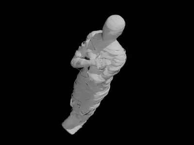 Mummy statue Low-poly 3D model