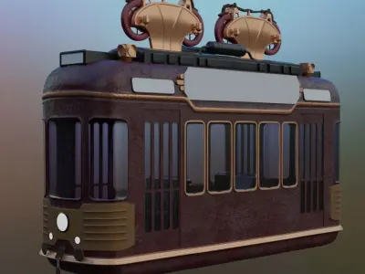 Train Steampunk 3D model