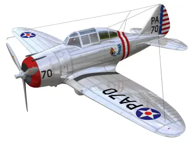 Seversky p-35 3D model buy
