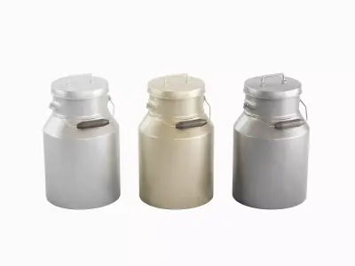 Milk Can Set 3D model